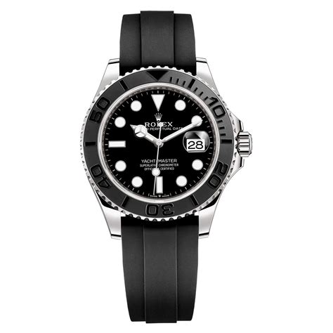 rolex yacht master 37 rubber strap|rolex yacht master black band.